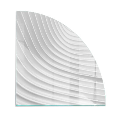 Base de vidro temperado para lareira Ondas de linhas delicadas
