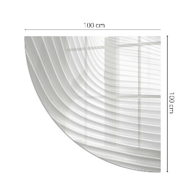 Base de vidro temperado para lareira Ondas de linhas delicadas