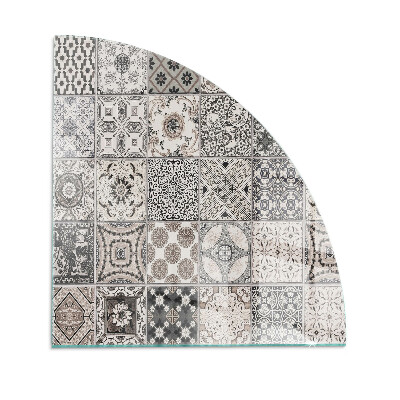 Base de vidro temperado para lareira Padrões de azulejos decorativos