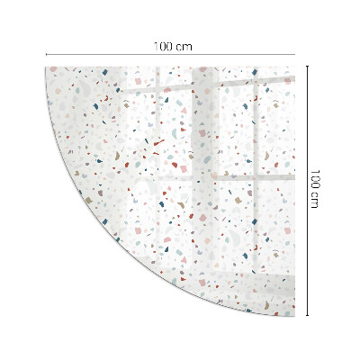 Base de vidro temperado para lareira Padrão com pequenas formas