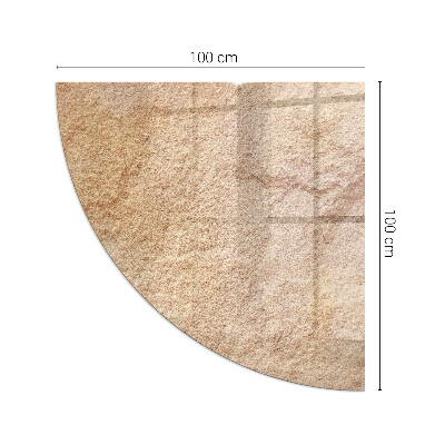 Base de vidro temperado para lareira Textura de pedra natural