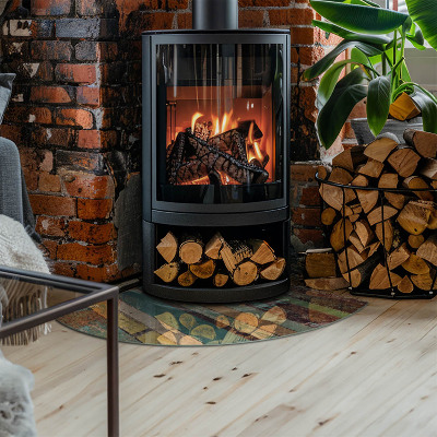 Base de vidro temperado para lareira Placas em diferentes tons