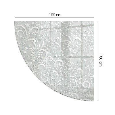 Base de vidro temperado para lareira Padrão de planta elegante