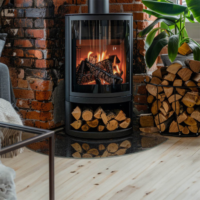 Base de vidro temperado para lareira Textura da superfície da pedra