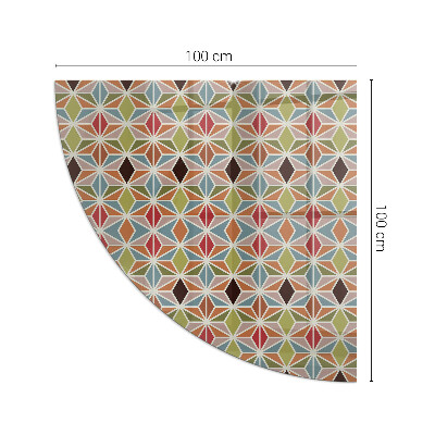 Base de vidro temperado para lareira Padrões poligonais em uma grade
