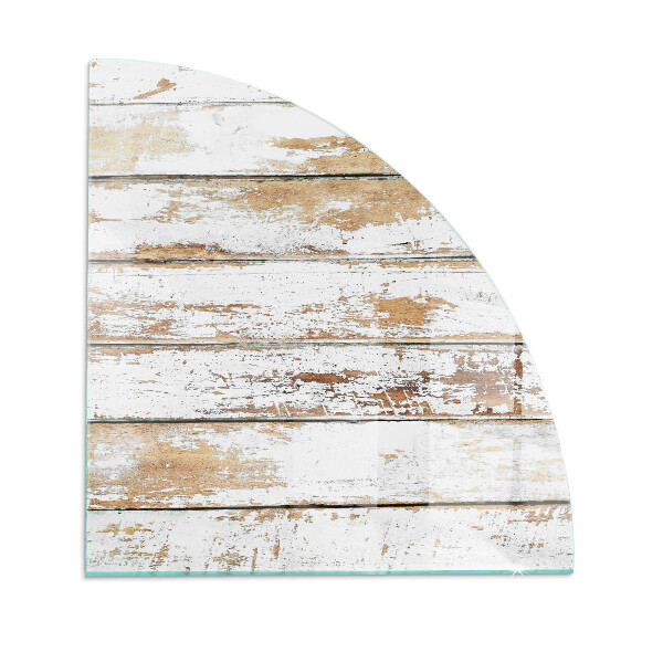 Base de vidro temperado para lareira Placa de madeira danificada