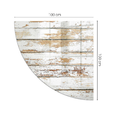 Base de vidro temperado para lareira Placa de madeira danificada