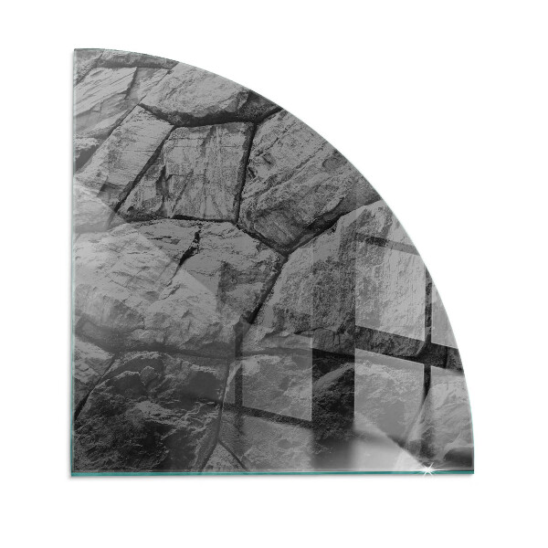 Base de vidro temperado para lareira Padrão de pedra natural