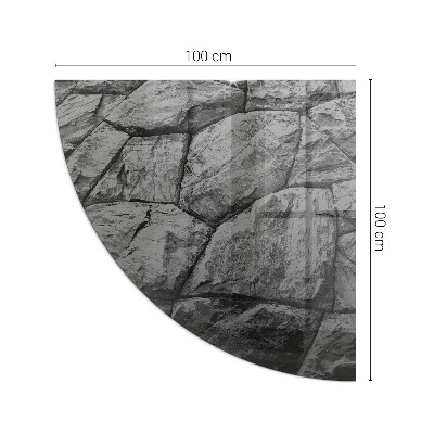 Base de vidro temperado para lareira Padrão de pedra natural