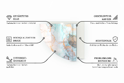 Base de vidro temperado para lareira Cor creme claro