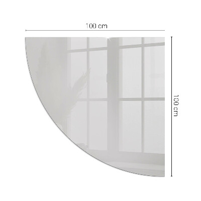 Base de vidro em quarto de círculo para lareira Cor cinza