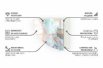 Base de vidro temperado para lareira Cor Rosa Pálido