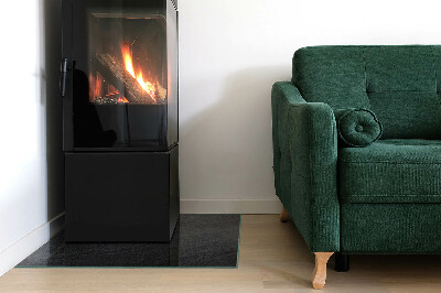 Base de vidro decorativa para lareira Textura de pedra natural