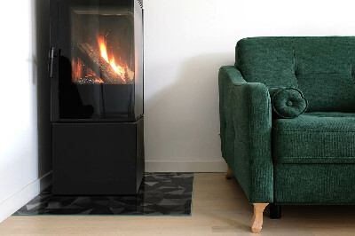 Base de vidro decorativa para lareira Geometria tridimensional