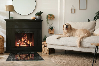 Base de vidro decorativa para lareira Geometria tridimensional