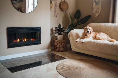 Base de vidro decorativa para lareira Nuvem abstrata de sólidos