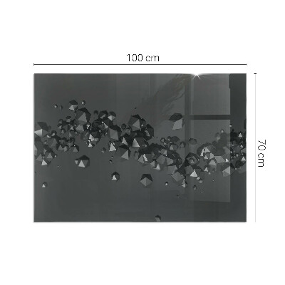 Base de vidro decorativa para lareira Nuvem abstrata de sólidos