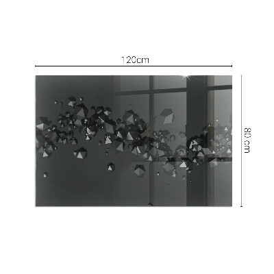 Base de vidro decorativa para lareira Nuvem abstrata de sólidos
