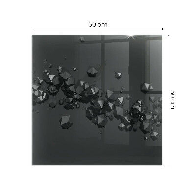 Base de vidro decorativa para lareira Nuvem abstrata de sólidos