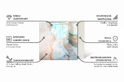 Base de vidro decorativa para lareira Nuvem abstrata de sólidos