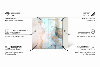 Base de vidro decorativa para lareira Nuvem abstrata de sólidos