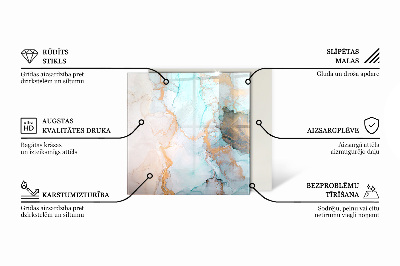Base de vidro decorativa para lareira Nuvem abstrata de sólidos