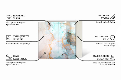Base de vidro decorativa para lareira Nuvem abstrata de sólidos