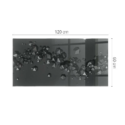Base de vidro decorativa para lareira Nuvem abstrata de sólidos