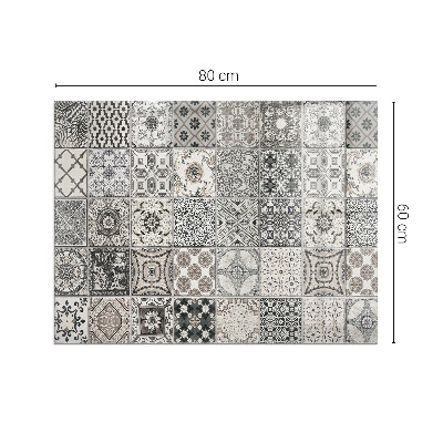 Base de vidro para lareira retangular Padrões de azulejos decorativos