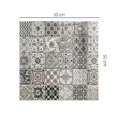 Base de vidro para lareira retangular Padrões de azulejos decorativos