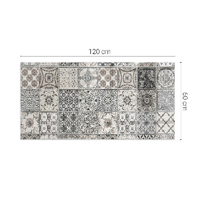 Base de vidro para lareira retangular Padrões de azulejos decorativos