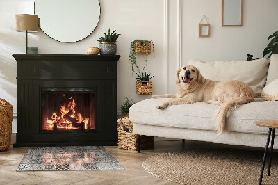 Base de vidro para lareira retangular Padrões de azulejos decorativos