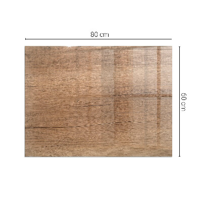 Base de vidro para lareira retangular Padrão de madeira natural