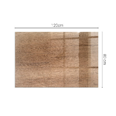 Base de vidro para lareira retangular Padrão de madeira natural