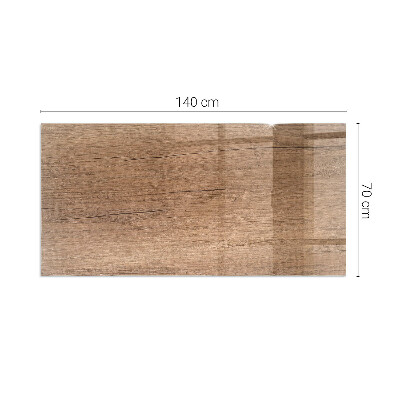 Base de vidro para lareira retangular Padrão de madeira natural