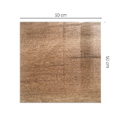 Base de vidro para lareira retangular Padrão de madeira natural