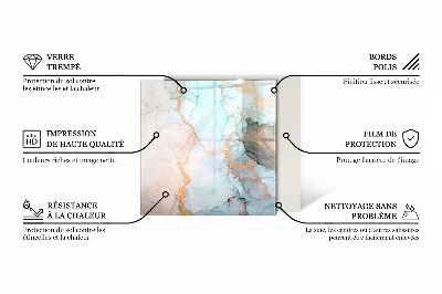 Base de vidro para lareira retangular Padrão de madeira natural