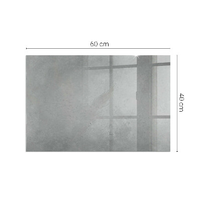 Base de vidro para lareira retangular Textura de concreto com efeito