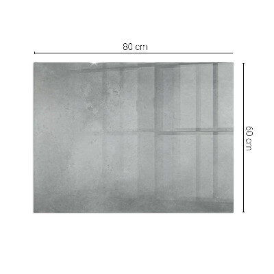 Base de vidro para lareira retangular Textura de concreto com efeito