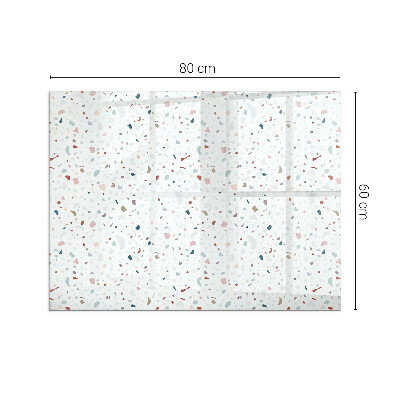Base de vidro para lareira retangular Padrão com pequenas formas