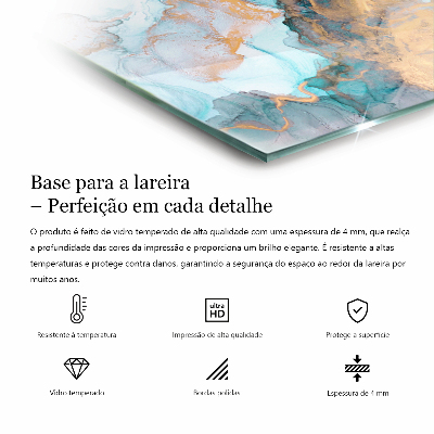 Base de vidro para lareira retangular Textura de fundo abstrata