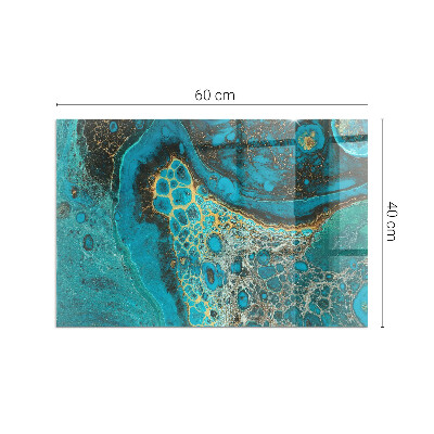 Base de vidro decorativa para lareira Padrão orgânico abstrato