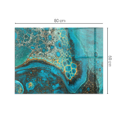 Base de vidro decorativa para lareira Padrão orgânico abstrato