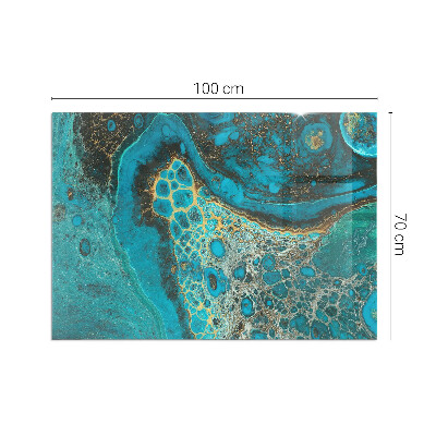 Base de vidro decorativa para lareira Padrão orgânico abstrato