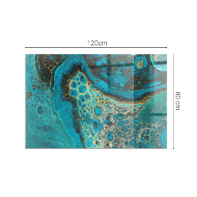 Base de vidro decorativa para lareira Padrão orgânico abstrato