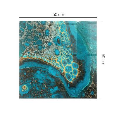 Base de vidro decorativa para lareira Padrão orgânico abstrato