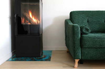 Base de vidro decorativa para lareira Padrão orgânico abstrato