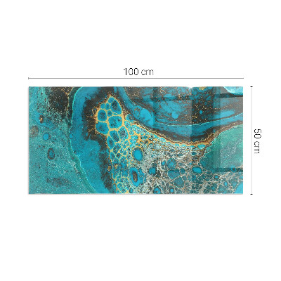 Base de vidro decorativa para lareira Padrão orgânico abstrato