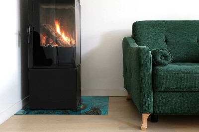 Base de vidro decorativa para lareira Padrão orgânico abstrato