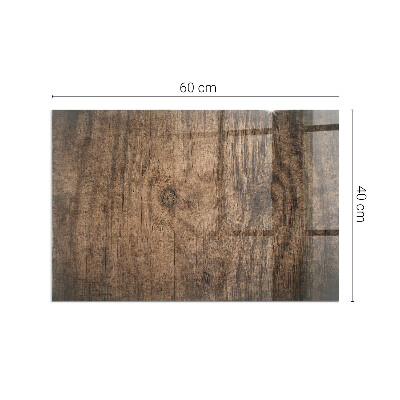 Base de vidro decorativa para lareira Padrão de madeira natural